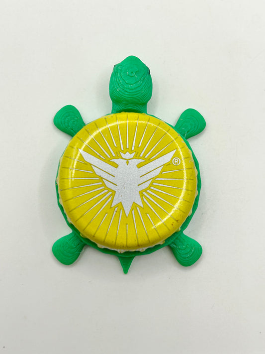 Smirnoff Eagle (Yellow Sunburst) - Bottle Cap Magnet Turtle