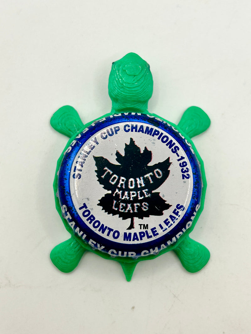 Toronto Maple Leafs Stanley Cup Champions (1932) - Bottle Cap Magnet Turtle Shell Shocked Art