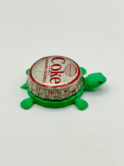 Coke (Vintage Football) - Bottle Cap Magnet Turtle Shell Shocked Art