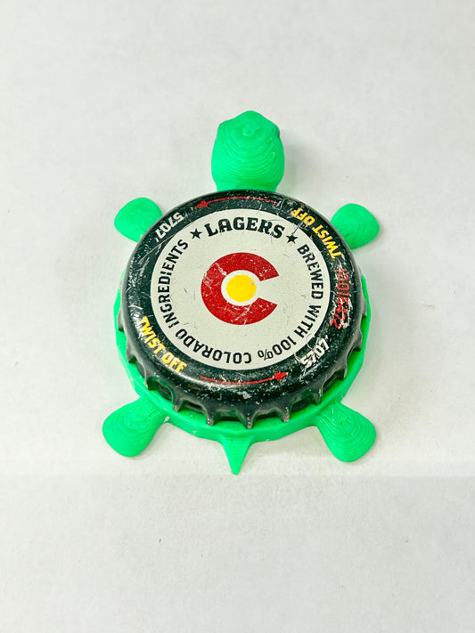 Colorado Lagers - Bottle Cap Magnet Turtle