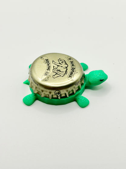 Bear Republic - Bottle Cap Magnet Turtle Shell Shocked Art