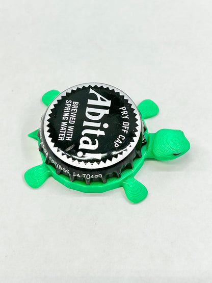 Abita Beer (Black Cap) - Bottle Cap Magnet Turtle Shell Shocked Art
