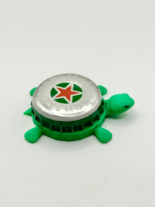 Heineken Original (Silver) - Bottle Cap Magnet Turtle