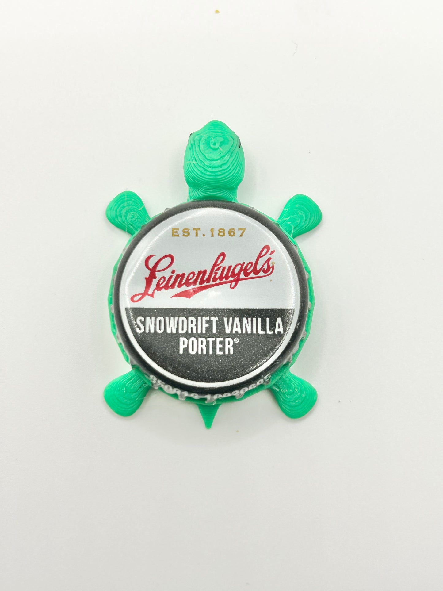 Leinenkugel's Snowdrift Vanilla Porter (Vintage) - Bottle Cap Magnet Turtle