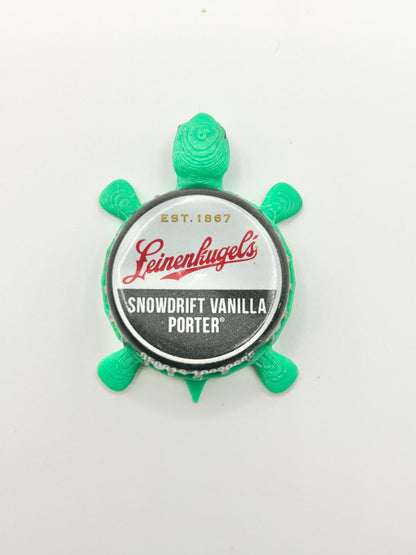 Leinenkugel's Snowdrift Vanilla Porter (Vintage) - Bottle Cap Magnet Turtle Shell Shocked Art