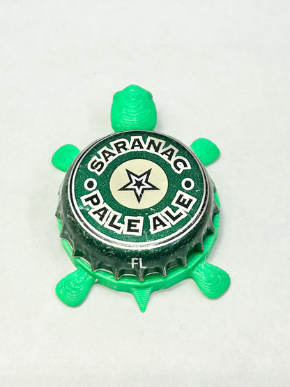 Saranac Pale Ale - Bottle Cap Magnet Turtle Shell Shocked Art