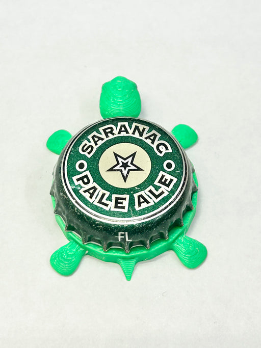 Saranac Pale Ale - Bottle Cap Magnet Turtle Shell Shocked Art