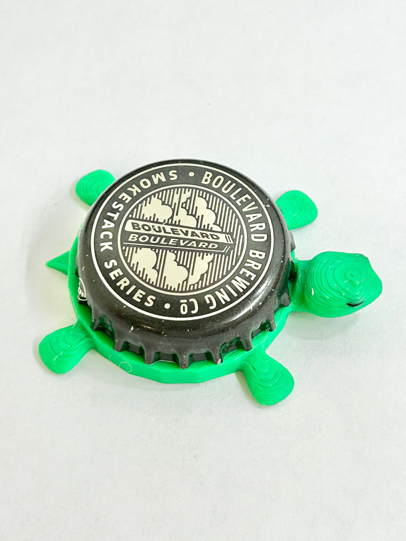 Boulevard Brewing (Smokestack Series) - Bottle Cap Magnet Turtle Shell Shocked Art