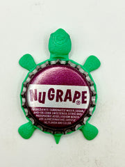Nugrape Grape Soda - Bottle Cap Magnet Turtle (Copy) Shell Shocked Art