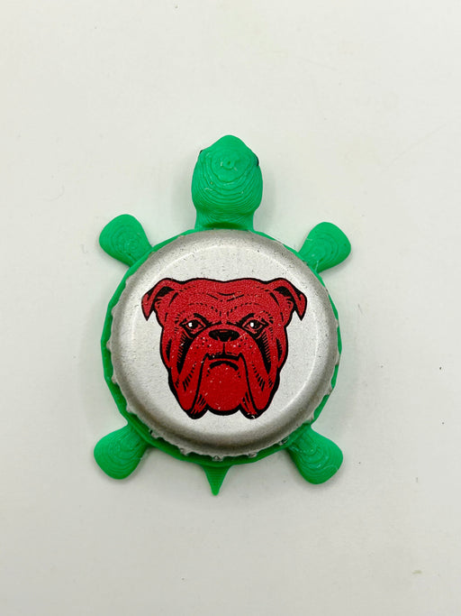 Red Dog Plank Road Brewery - Bottle Cap Magnet Turtle Shell Shocked Art
