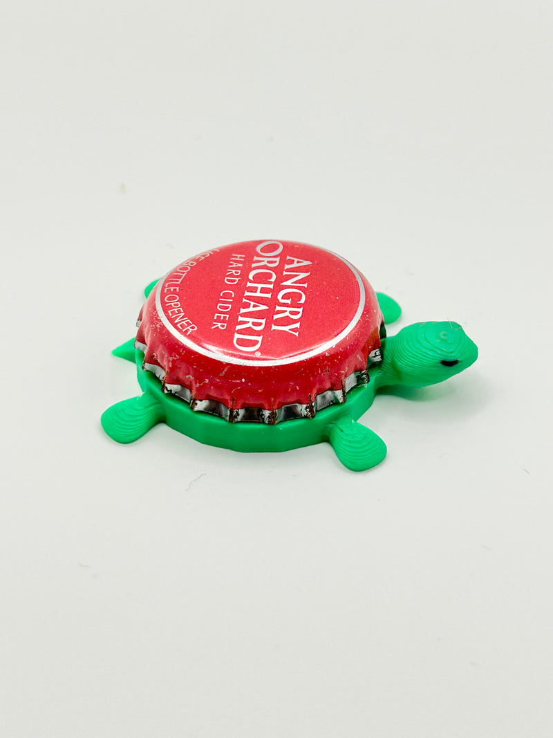 Angry Orchard Cider - Bottle Cap Magnet Turtle Shell Shocked Art
