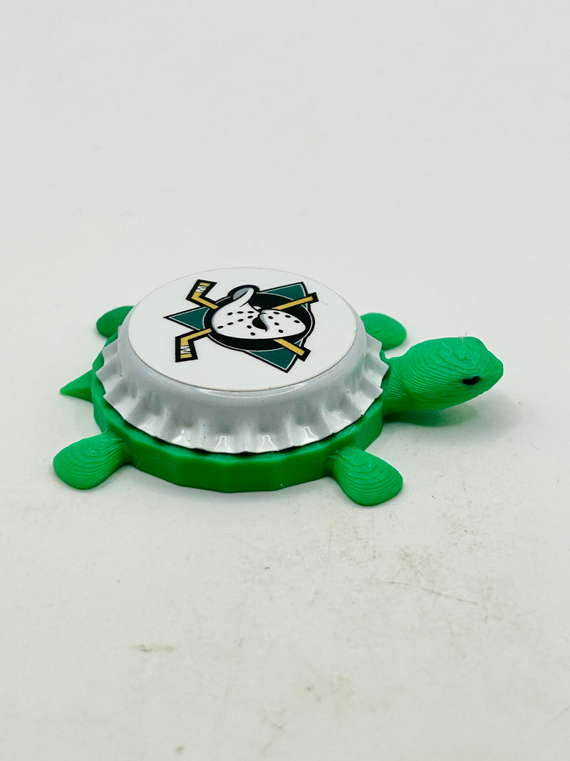 Mighty Ducks Hockey - Bottle Cap Magnet Turtle Shell Shocked Art