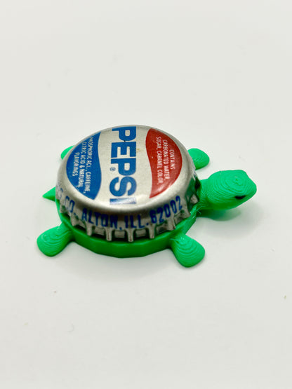 Pepsi (1970s Version) - Bottle Cap Magnet Turtle Shell Shocked Art