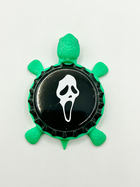 Scream Ghost - Bottle Cap Magnet Turtle