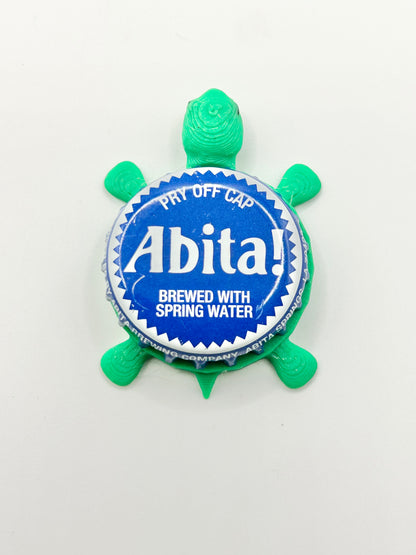 Abita Beer (Royal Blue Cap) - Bottle Cap Magnet Turtle Shell Shocked Art