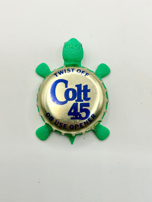Colt 45 Malt Liquor (Vintage) - Bottle Cap Magnet Turtle