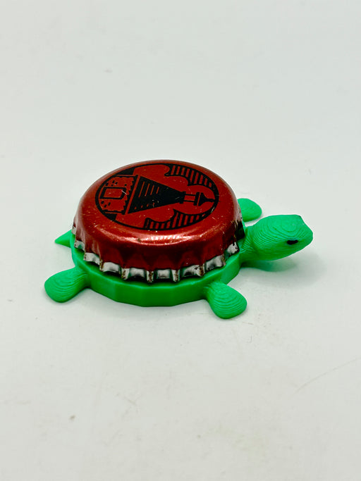 Tennent’s Beer - Bottle Cap Magnet Turtle Shell Shocked Art