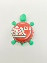 Red Hook Red ESB Extra Special Bitter - Bottle Cap Magnet Turtle Shell Shocked Art