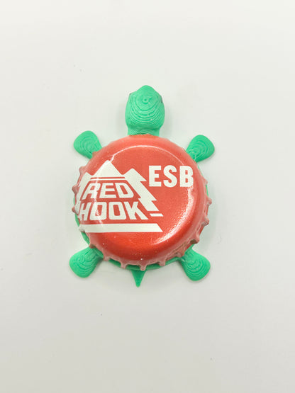 Red Hook Red ESB Extra Special Bitter - Bottle Cap Magnet Turtle Shell Shocked Art