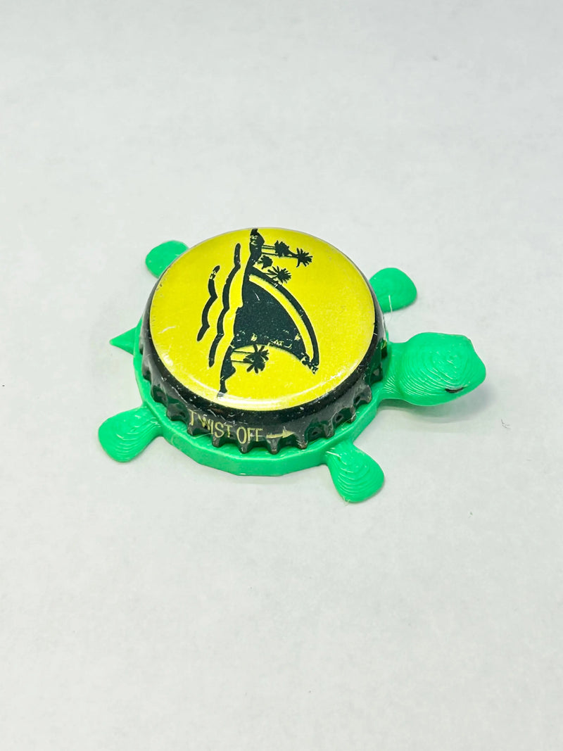 Land Shark - Bottle Cap Magnet Turtle Shell Shocked Art