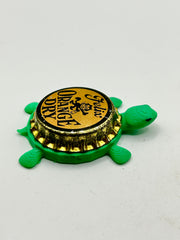 Felix Orange Soda - Bottle Cap Magnet Turtle Shell Shocked Art