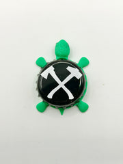 Klamath Basin Brewing - Bottle Cap Magnet Turtle Shell Shocked Art