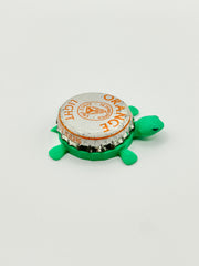 Schweppe’s Orange Light - Bottle Cap Magnet Turtle Shell Shocked Art