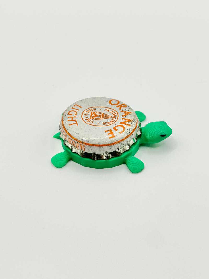 Schweppe’s Orange Light - Bottle Cap Magnet Turtle Shell Shocked Art