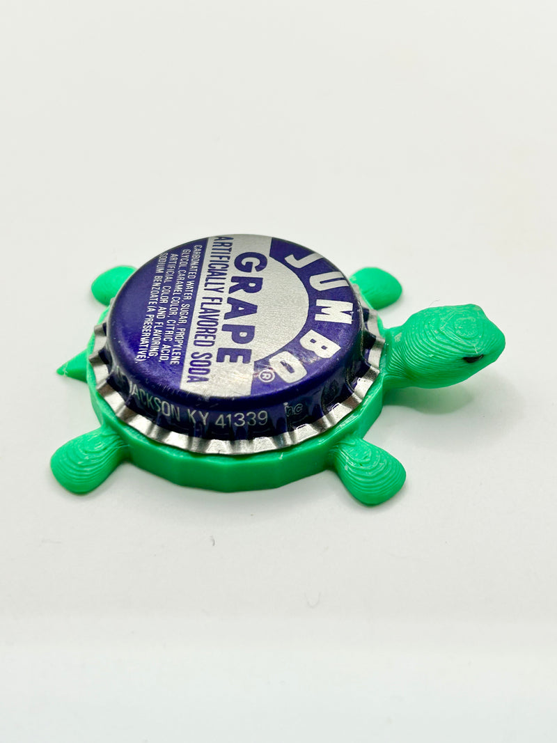 Jumbo Grape Soda - Bottle Cap Magnet Turtle Shell Shocked Art