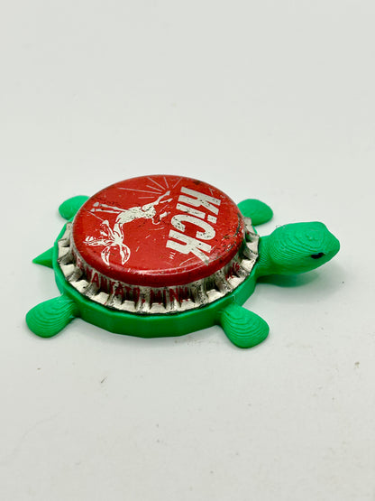 Kick Cola (Donkey) - Bottle Cap Magnet Turtle Shell Shocked Art