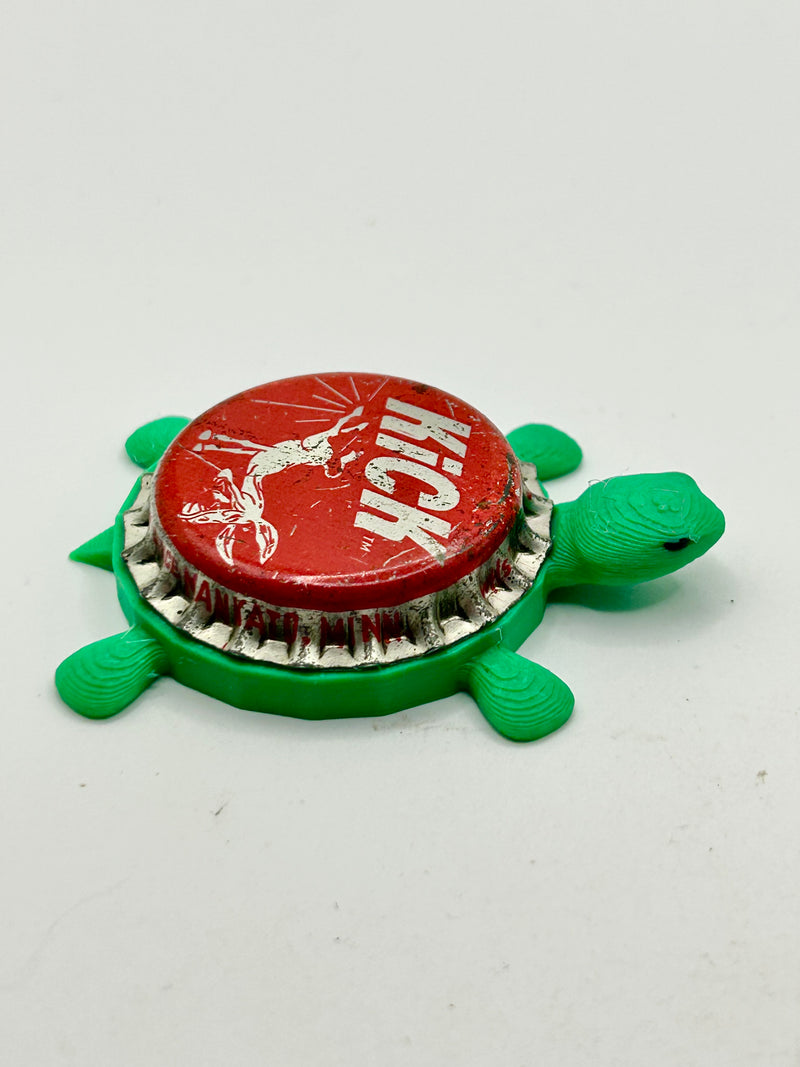 Kick Cola (Donkey) - Bottle Cap Magnet Turtle Shell Shocked Art