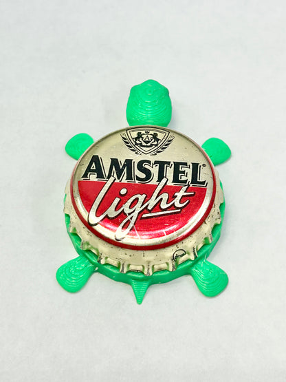 Amstel Light (Vintage) - Bottle Cap Magnet Turtle Shell Shocked Art