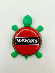 McEwan’s Brewing - Bottle Cap Magnet Turtle Shell Shocked Art