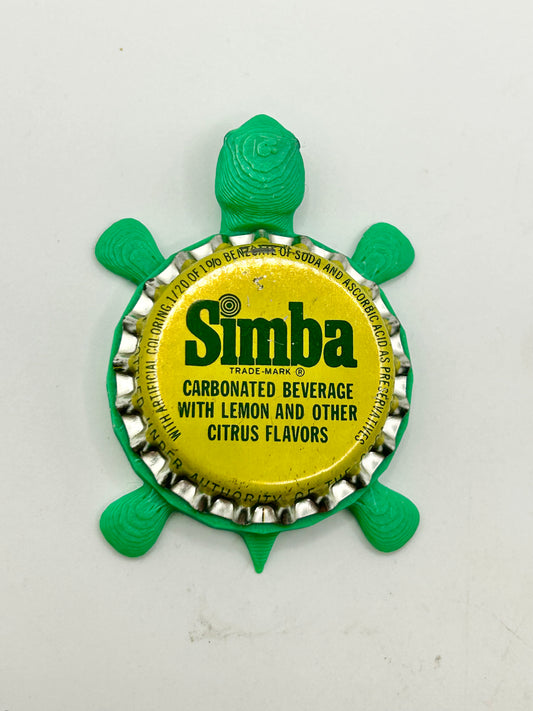Simba Soda (Vintage) - Bottle Cap Magnet Turtle Shell Shocked Art