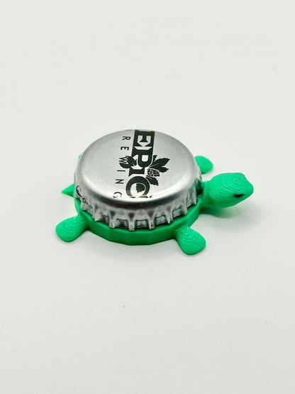 Epic Brewing - Bottle Cap Magnet Turtle Shell Shocked Art