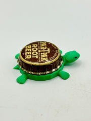 Par-T-Pak Root Beer - Bottle Cap Magnet Turtle Shell Shocked Art