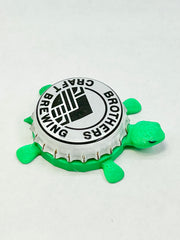 Brothers Craft Brewing - Bottle Cap Magnet Turtle Shell Shocked Art