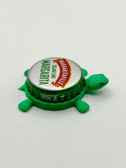 Margaritaville Island Lime - Bottle Cap Magnet Turtle Shell Shocked Art