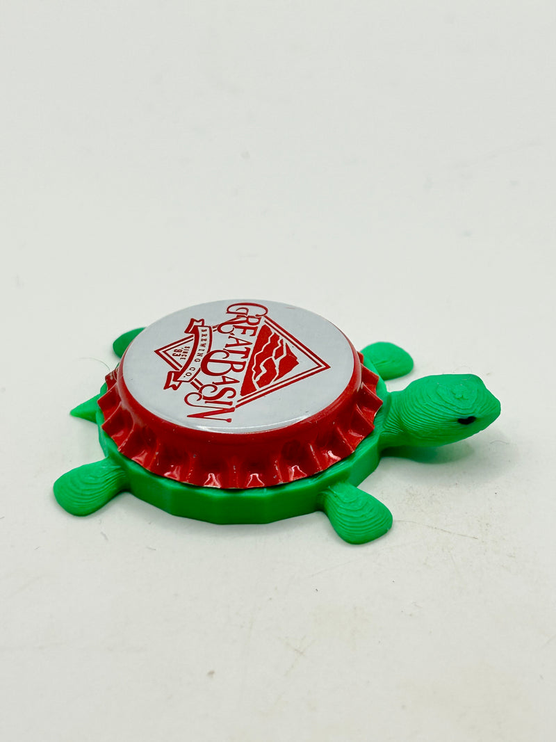 Great Basin Brewing (Red) - Bottle Cap Magnet Turtle Shell Shocked Art