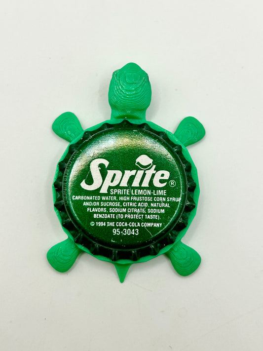 Sprite (Green - Vintage) - Bottle Cap Magnet Turtle