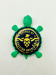 Braxton Brewing - Bottle Cap Magnet Turtle Shell Shocked Art