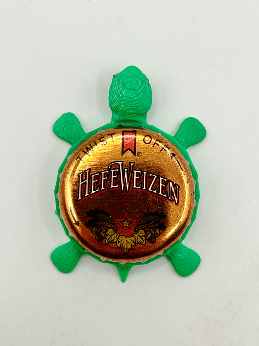 Michelob Hefeweizen - Bottle Cap Magnet Turtle (Copy) Shell Shocked Art