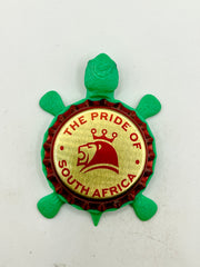 The Pride of South Africa (South African Breweries) - Bottle Cap Magnet Turtle Shell Shocked Art