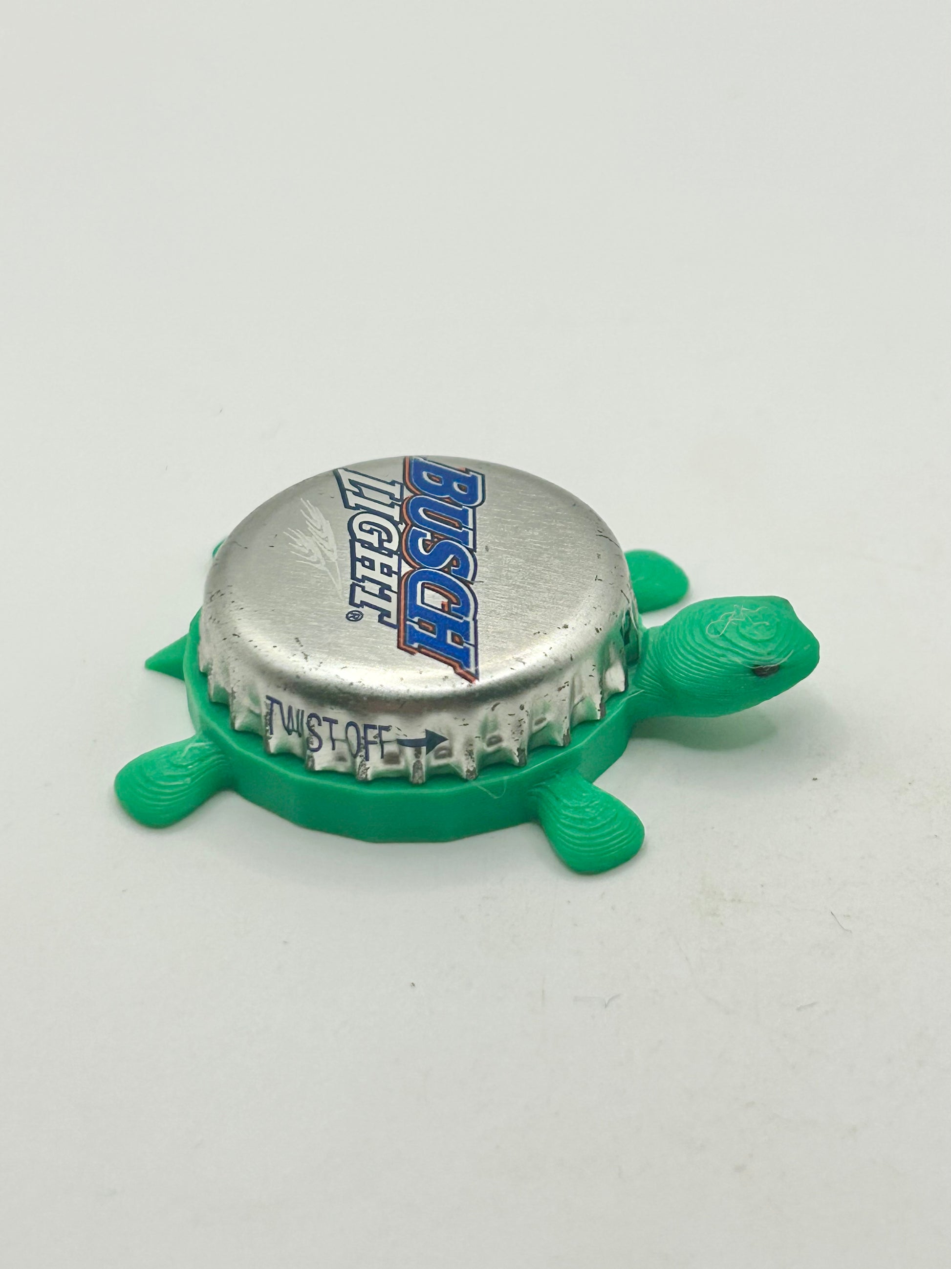 Busch Light - Bottle Cap Magnet Turtle Shell Shocked Art