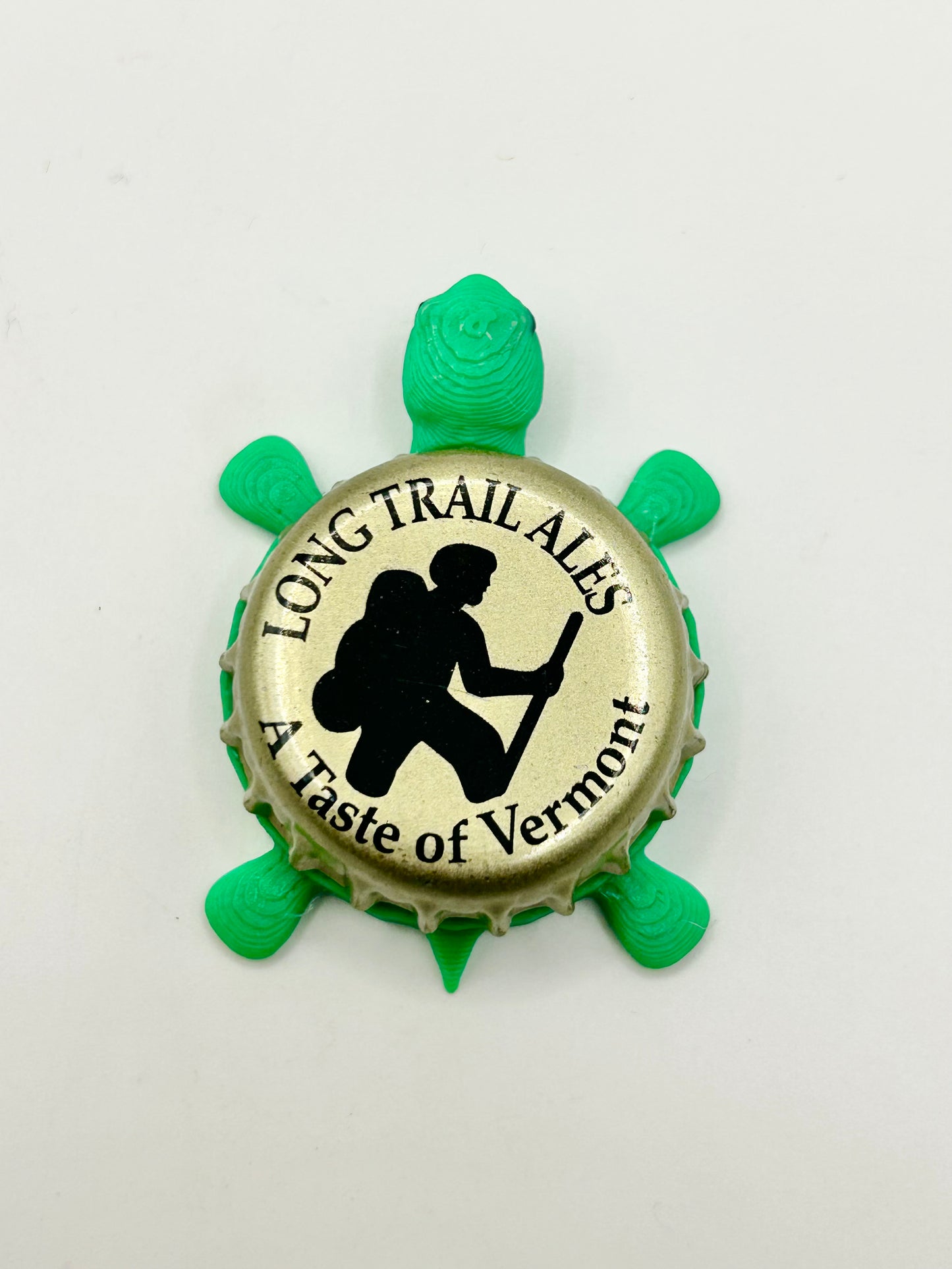 Long Trail Brewing (Gold) - Bottle Cap Magnet Turtle