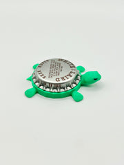 White & Laird Birch Beer - Bottle Cap Magnet Turtle Shell Shocked Art