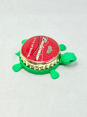 Budweiser King of Beers - Bottle Cap Magnet Turtle Shell Shocked Art