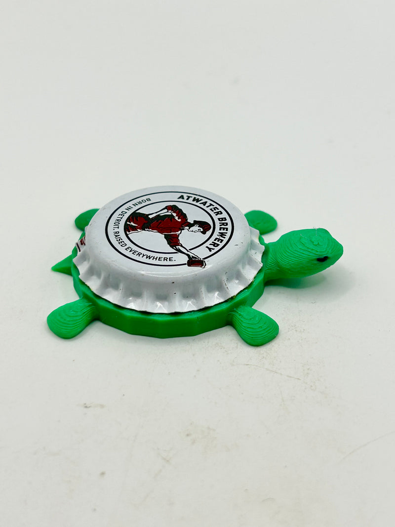 Atwater Brewery - Bottle Cap Magnet Turtle Shell Shocked Art