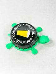 Bristol Brewing Company - Bottle Cap Magnet Turtle Shell Shocked Art