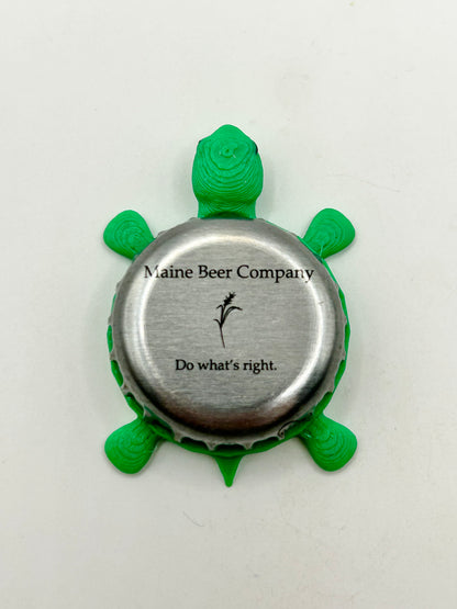 Maine Beer Company - Bottle Cap Magnet Turtle Shell Shocked Art